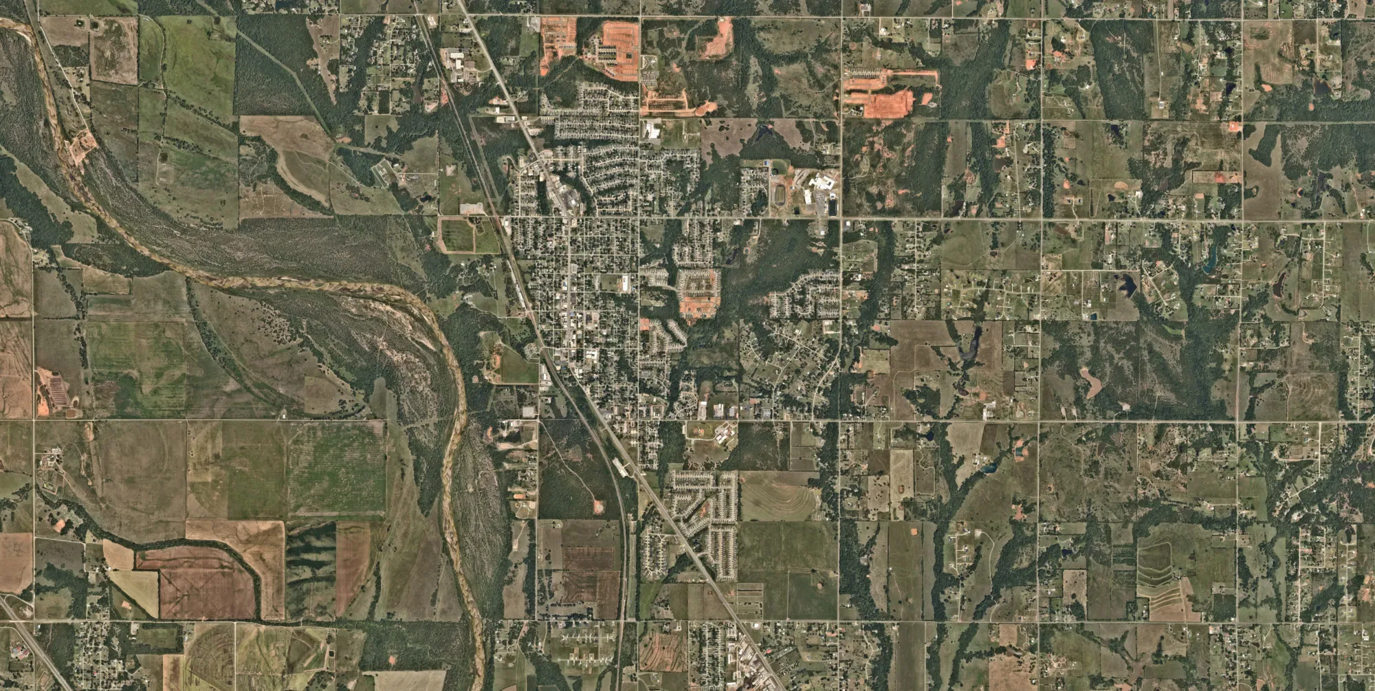 noble, oklahoma aerial map